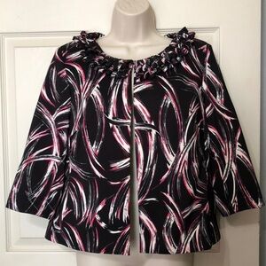 Pink and black petite swing type jacket size M